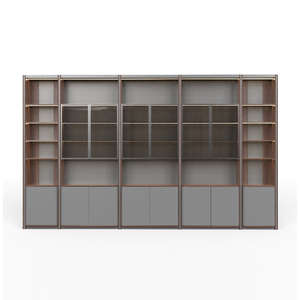 Modern minimalist high-rise solid wood bookshelf