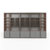 Modern minimalist high-rise solid wood bookshelf